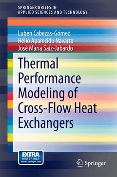 Couverture de l’ouvrage Thermal Performance Modeling of Cross-Flow Heat Exchangers