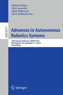 Couverture de l’ouvrage Advances in Autonomous Robotics Systems