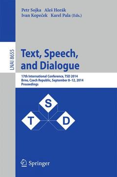 Cover of the book Text, Speech and Dialogue