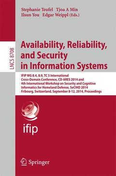 Couverture de l’ouvrage Availability, Reliability, and Security in Information Systems