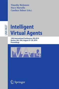 Couverture de l’ouvrage Intelligent Virtual Agents