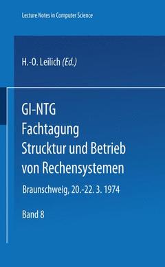 Couverture de l’ouvrage GI-NTG Fachtagung Struktur und Betrieb von Rechensystemen