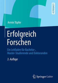 Couverture de l’ouvrage Erfolgreich Forschen