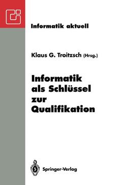 Cover of the book Informatik als Schlüssel zur Qualifikation
