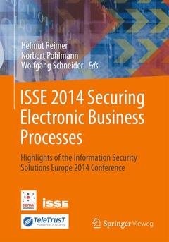 Couverture de l’ouvrage ISSE 2014 Securing Electronic Business Processes