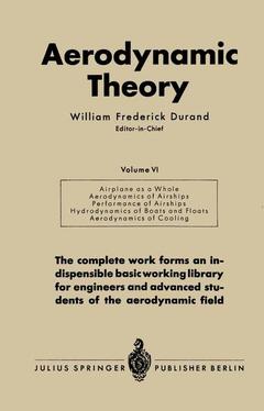 Couverture de l’ouvrage Aerodynamic Theory
