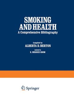 Couverture de l’ouvrage Smoking and Health