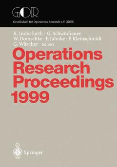 Couverture de l’ouvrage Operations Research Proceedings 1999