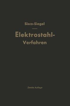 Couverture de l’ouvrage Das Elektrostahlverfahren