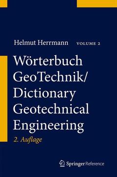 Cover of the book Wörterbuch GeoTechnik/Dictionary Geotechnical Engineering
