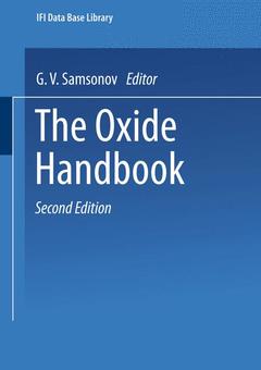 Couverture de l’ouvrage The Oxide Handbook