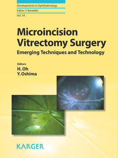 Couverture de l’ouvrage Microincision Vitrectomy Surgery: Emerging Techniques and Technology