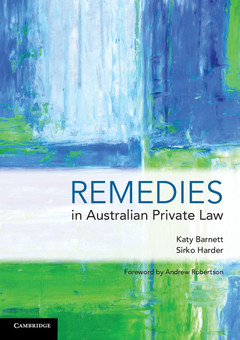 Cover of the book Remedies in Australian Private Law