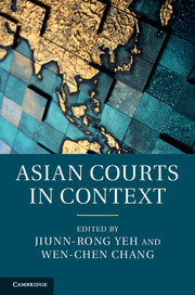Couverture de l’ouvrage Asian Courts in Context