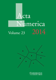 Couverture de l’ouvrage Acta Numerica 2014: Volume 23