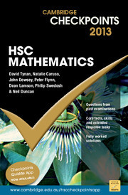 Couverture de l’ouvrage Cambridge Checkpoints HSC Mathematics 2013