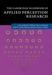 Couverture de l’ouvrage The Cambridge Handbook of Applied Perception Research 2 Hardback Volumes