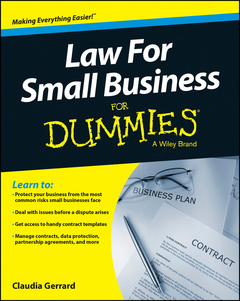 Couverture de l’ouvrage Law for Small Business For Dummies - UK