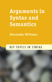 Couverture de l’ouvrage Arguments in Syntax and Semantics