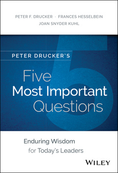 Couverture de l’ouvrage Peter Drucker's Five Most Important Questions