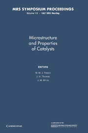 Couverture de l’ouvrage Microstructure and Properties of Catalysts: Volume 111