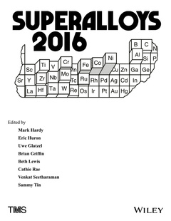 Cover of the book Superalloys 2016 w/CD