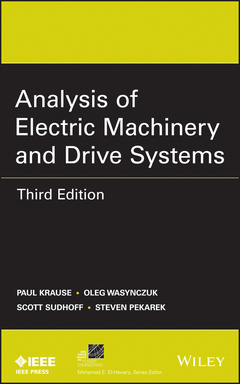Couverture de l’ouvrage Analysis of Electric Machinery and Drive Systems