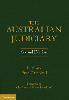 Couverture de l’ouvrage The Australian Judiciary