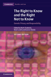 Couverture de l’ouvrage The Right to Know and the Right Not to Know