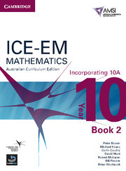 Couverture de l’ouvrage ICE-EM Mathematics Australian Curriculum Edition Year 10 Incorporating 10A Book 2