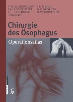 Couverture de l’ouvrage Chirurgie des Ösophagus