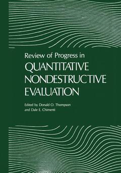 Couverture de l’ouvrage Review of Progress in Quantitative Nondestructive Evaluation