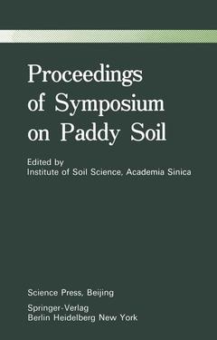 Couverture de l’ouvrage Proceedings of Symposium on Paddy Soils
