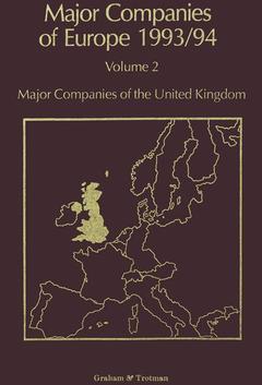 Couverture de l’ouvrage Major Companies of Europe 1993/94