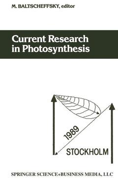 Couverture de l’ouvrage Current Research in Photosynthesis