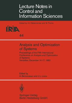 Cover of the book Analysis and Optimization of Systems