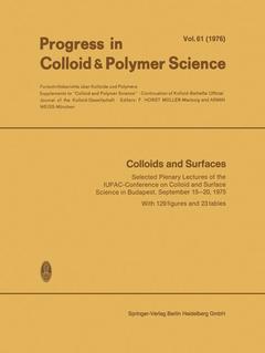 Couverture de l’ouvrage Colloids and Surfaces
