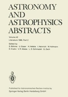 Couverture de l’ouvrage Astronomy and Astrophysics Abstracts