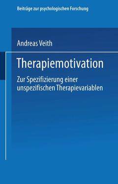 Couverture de l’ouvrage Therapiemotivation