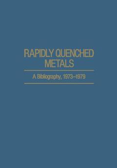 Couverture de l’ouvrage Rapidly Quenched Metals