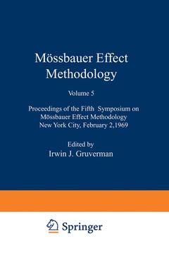 Couverture de l’ouvrage Mössbauer Effect Methodology