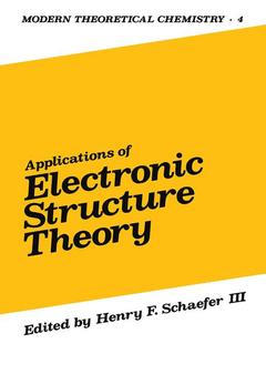 Couverture de l’ouvrage Applications of Electronic Structure Theory