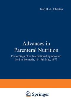 Couverture de l’ouvrage Advances in Parenteral Nutrition