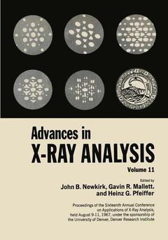 Couverture de l’ouvrage Advances in X-ray Analysis