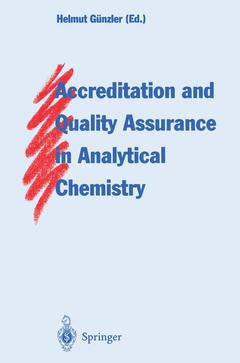 Couverture de l’ouvrage Accreditation and Quality Assurance in Analytical Chemistry