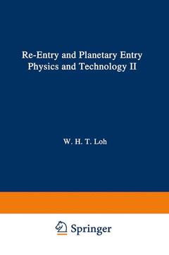 Couverture de l’ouvrage Re-entry and Planetary Entry Physics and Technology
