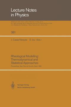 Cover of the book Rheological Modelling: Thermodynamical and Statistical Approaches