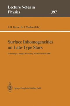 Couverture de l’ouvrage Surface Inhomogeneities on Late-Type Stars
