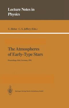 Couverture de l’ouvrage The Atmospheres of Early-Type Stars