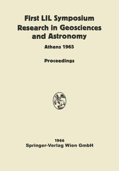 Couverture de l’ouvrage Proceedings of the First Lunar International Laboratory (LIL) Symposium Research in Geosciences and Astronomy